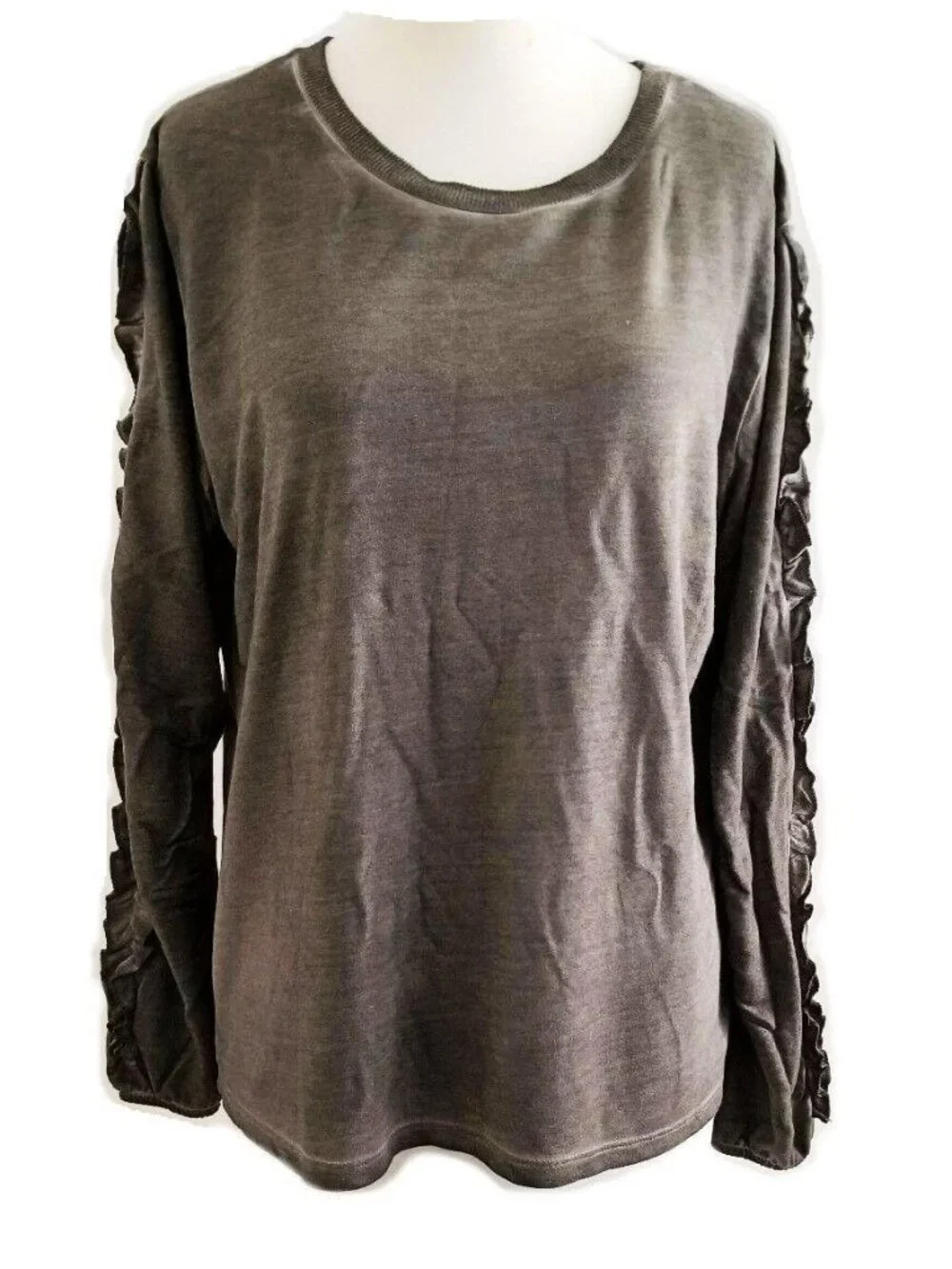 Dantelle Women's Gray Oil Dye Sweatshirt Pullover Top Size Small NWT